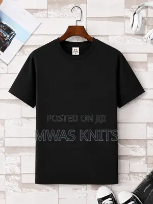 Black Round Neck T Shirt