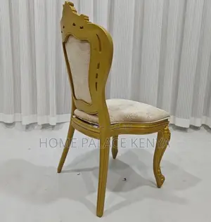 Banquet Chair: Gold Plastic Carved Ornate Frame Dining Chair