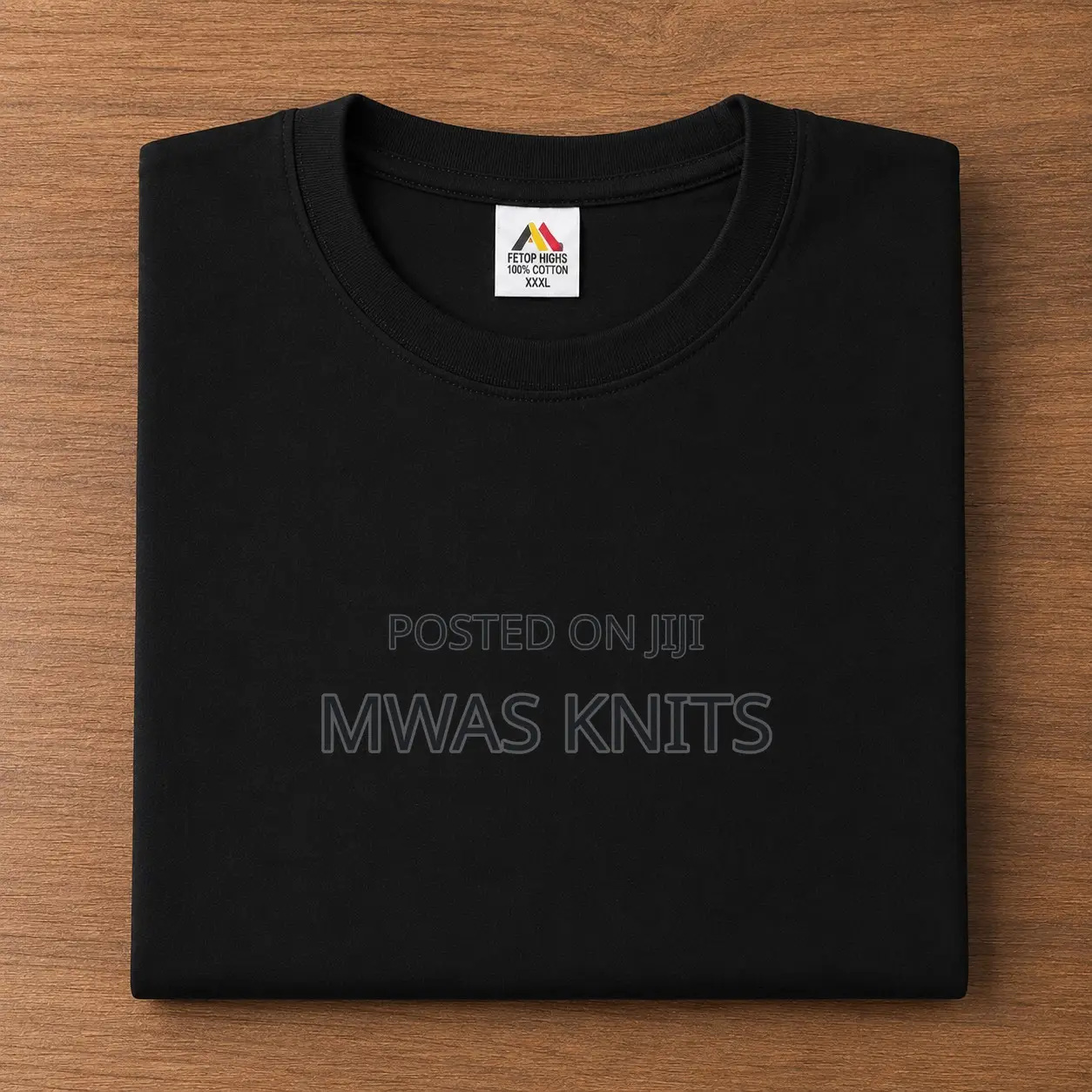 Black Round Neck T Shirt