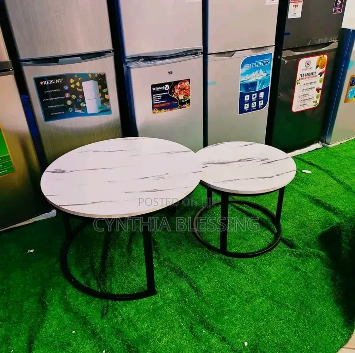 2 in 1 MDF Coffee Tables With Elegant Black Stands