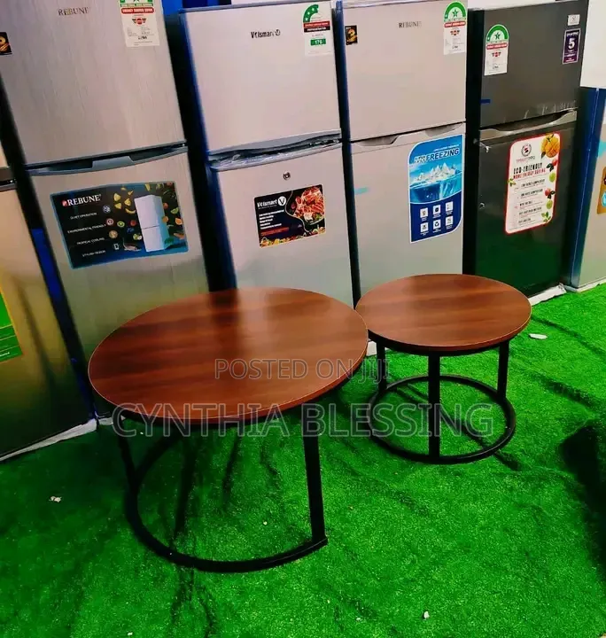 2 in 1 MDF Coffee Tables With Elegant Black Stands