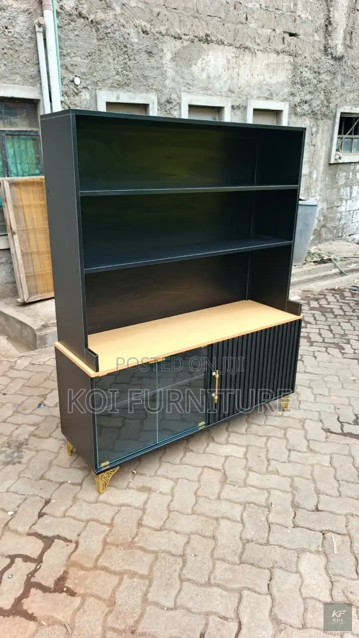 Storage Units; Modish Black High Freestanding Wine Cabinet