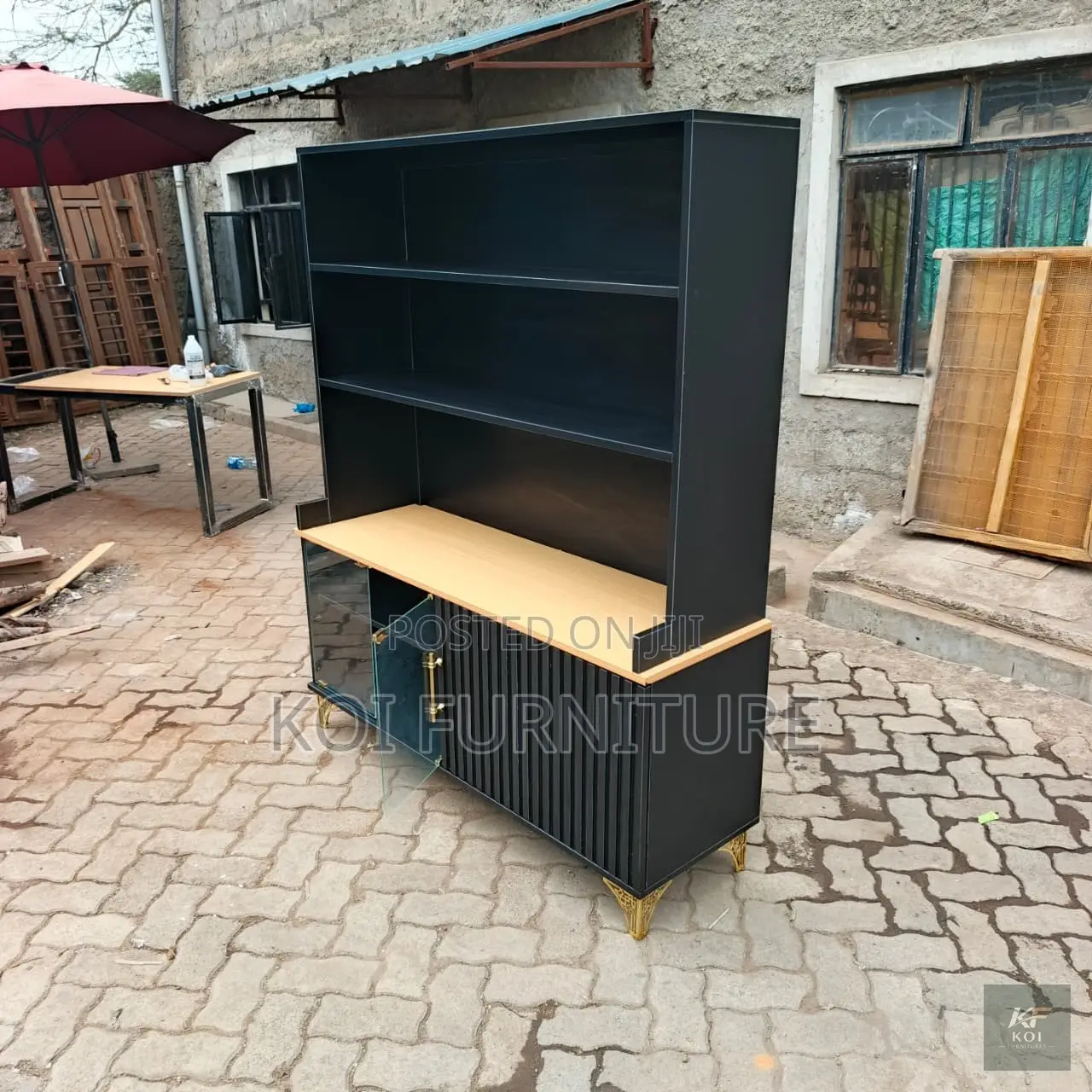 Storage Units; Modish Black High Freestanding Wine Cabinet