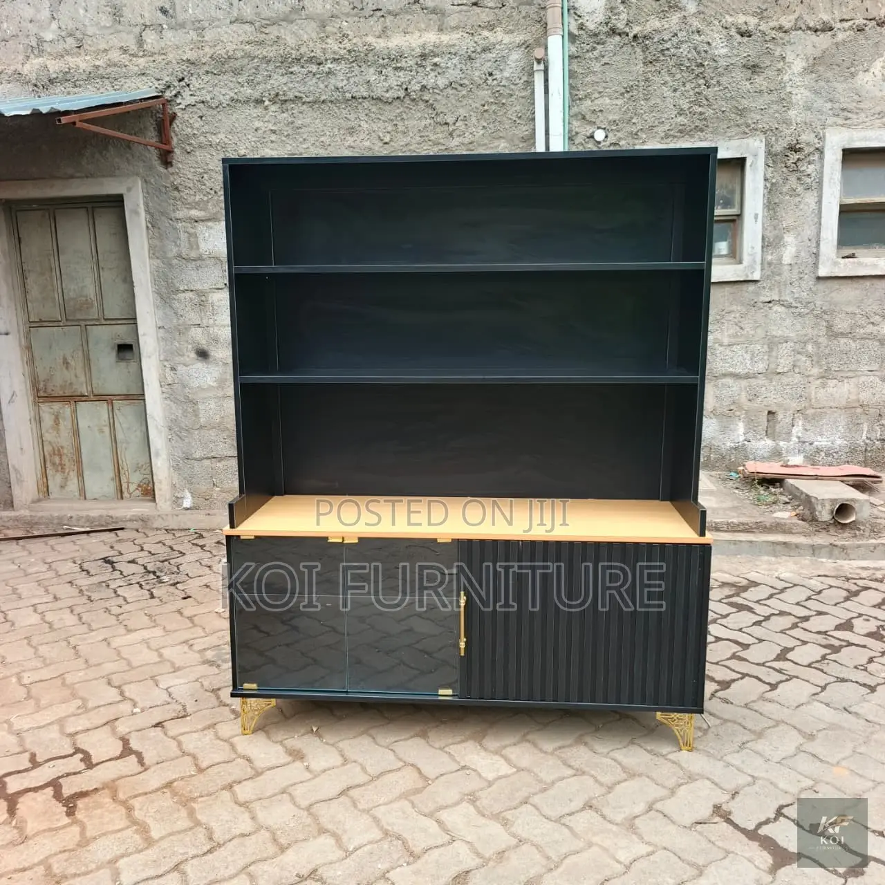 Storage Units; Modish Black High Freestanding Wine Cabinet
