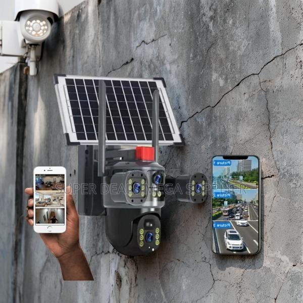 Outdoor Security 20mp Ultra Hd 4g PTZ Triple Lens Solar Camera