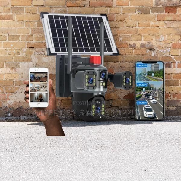 Motion Detection 20mp Ultra Hd 4g PTZ Triple Lens Solar Camera