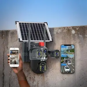 Pir Human Detection 20mp Ultra Hd 4g PTZ Triple Lens Solar Camera