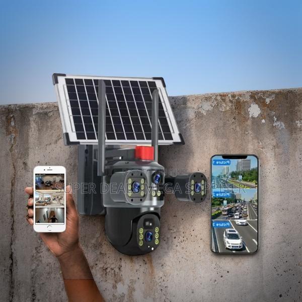 Pir Human Detection 20mp Ultra Hd 4g PTZ Triple Lens Solar Camera