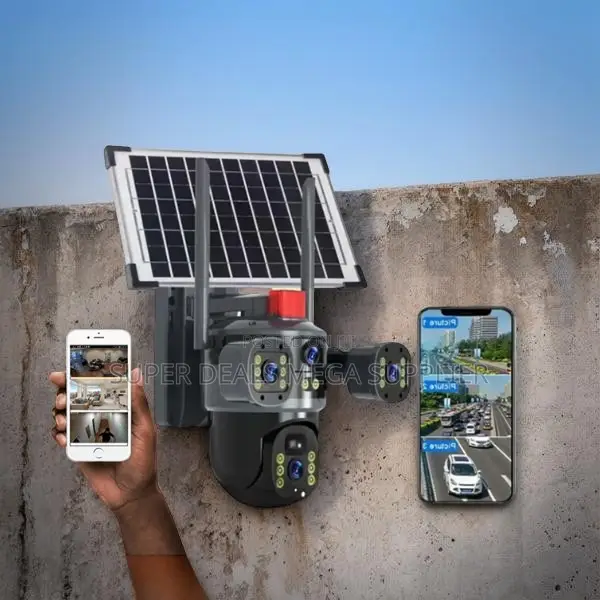 Pir Human Detection 20mp Ultra Hd 4g PTZ Triple Lens Solar Camera