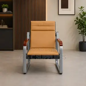 Brown 5-Seater Office Sofa