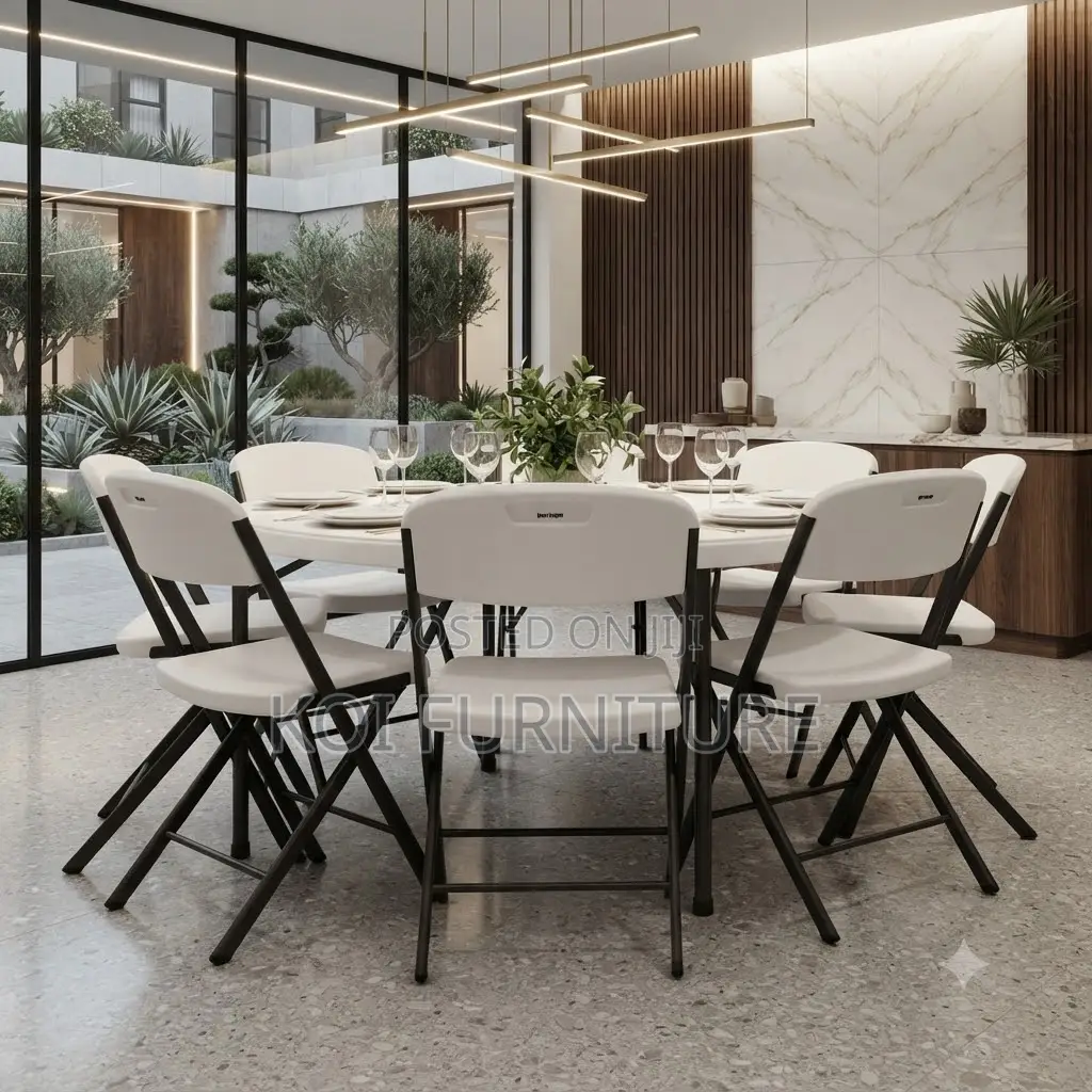 Office Chairs; Mid Back White Round Event Chair