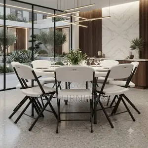 Office Chairs; Mid Back White Round Event Chair