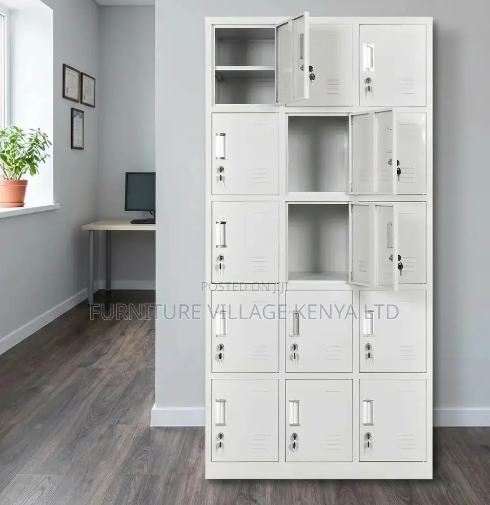 15 Door Metal Locker 3 Column 5 Row Storage Cabinet