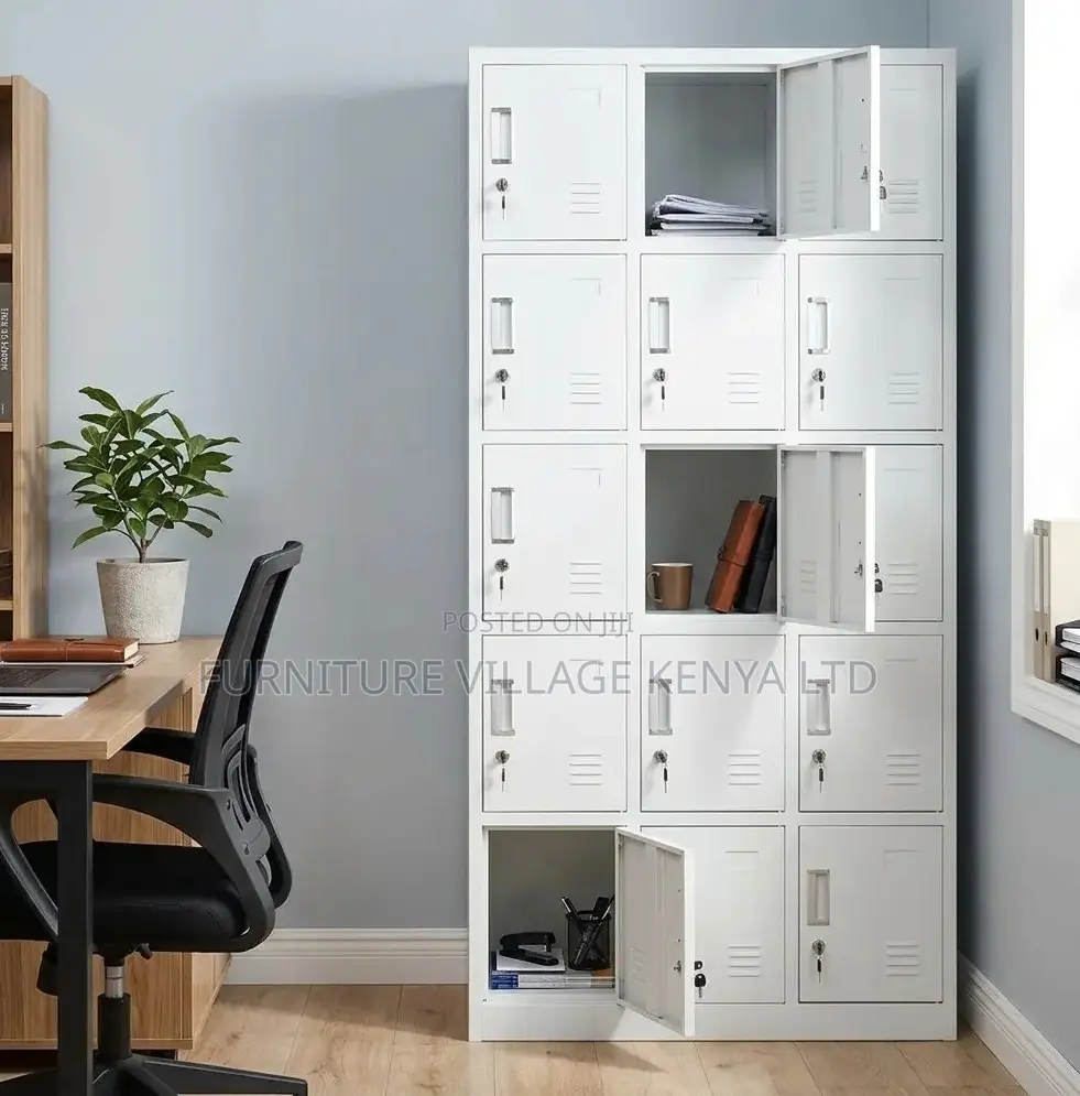 15 Door Metal Locker 3 Column 5 Row Storage Cabinet
