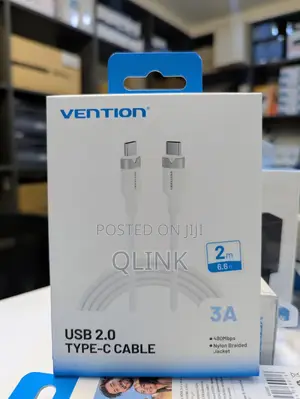 Vention Usb 2.0 Type-c Male To Type-c Male 3a Cable 2m White