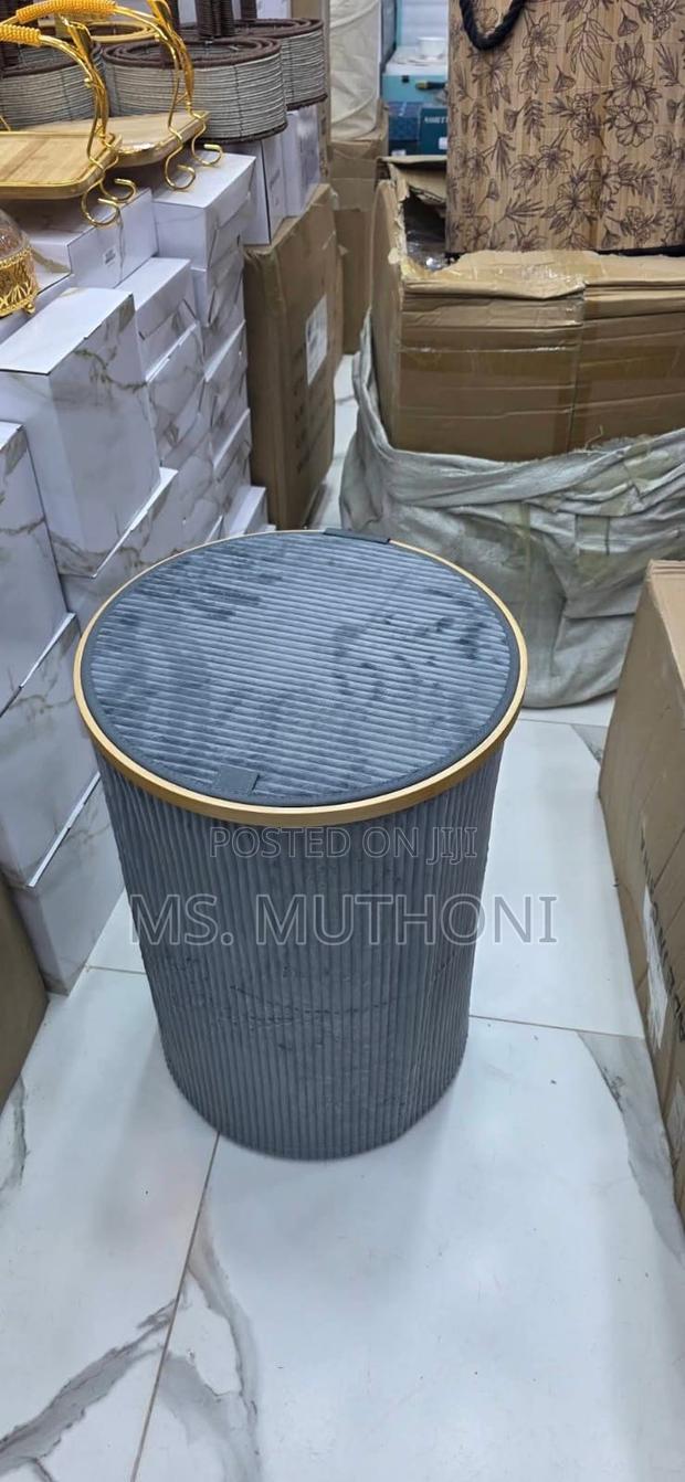 Eco-friendly Laundry Basket Ft A Bamboo Frame A Textured Fabric Lining