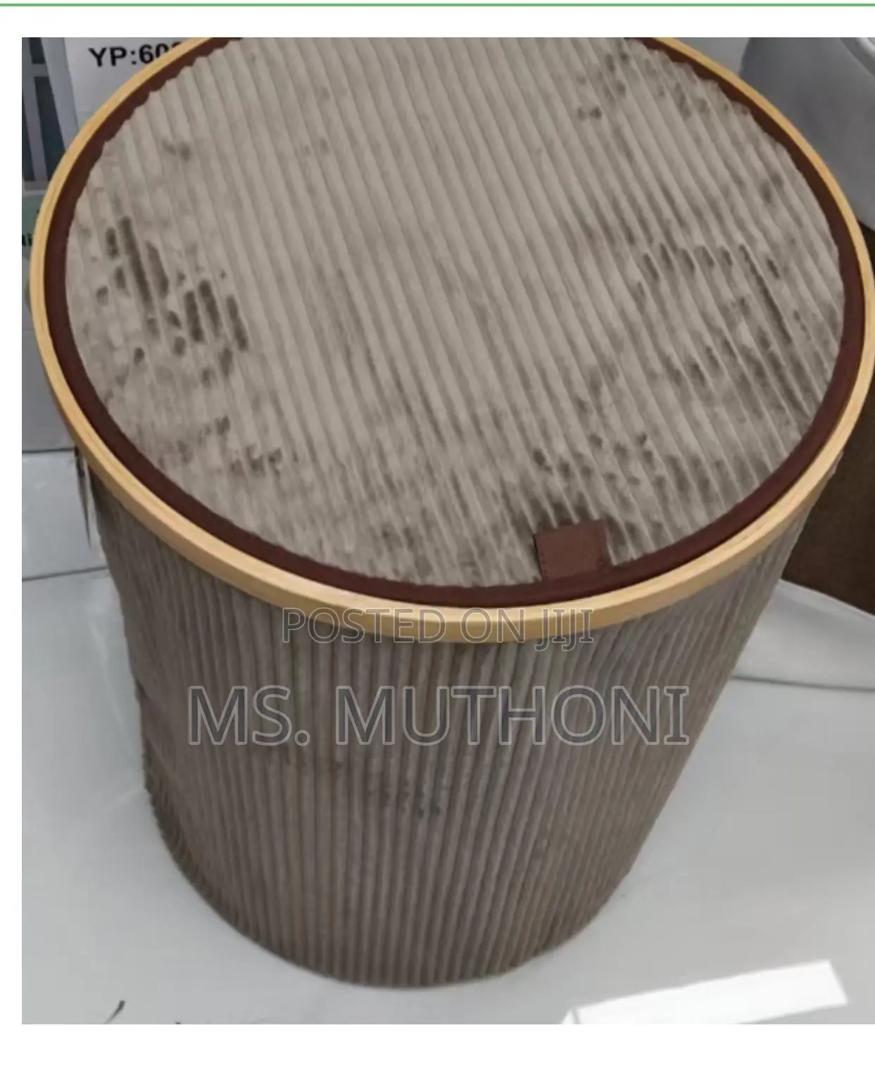Eco-friendly Laundry Basket Ft A Bamboo Frame A Textured Fabric Lining