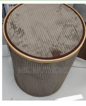 Eco-friendly Laundry Basket Ft A Bamboo Frame A Textured Fabric Lining