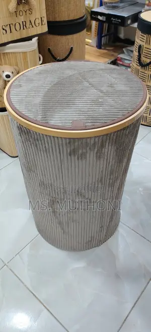 Eco-friendly Laundry Basket Ft A Bamboo Frame A Textured Fabric Lining