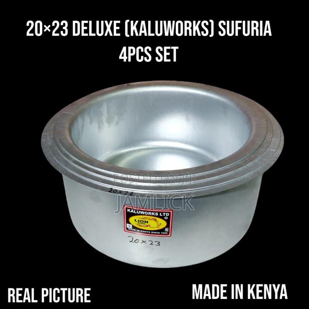 Set of 4 Pieces Aluminium Sufuria Set –Bn