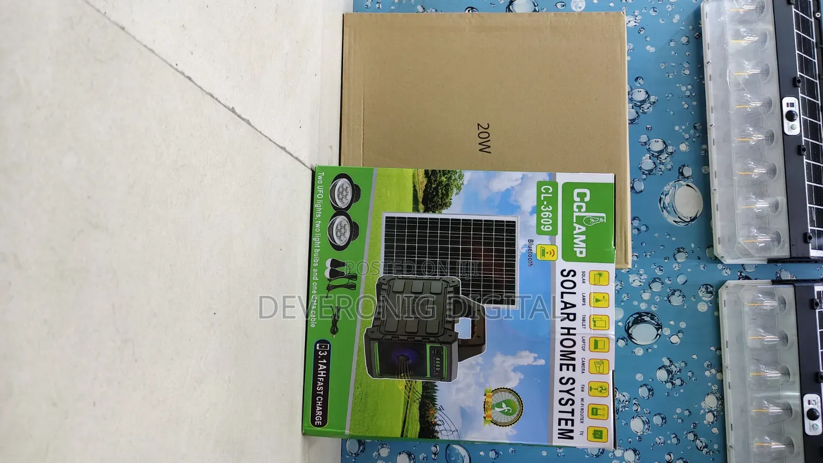 *Cclamp Big Solar Home System Kit 2 Ufo Lights 2 Led Bulbs.