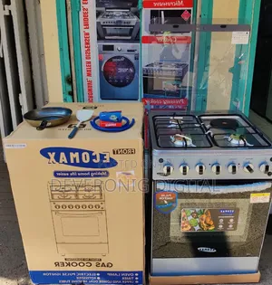 50*55 Ecomax 3+1 Standing Cooker 
With Free Gas Pipe, Spatula,