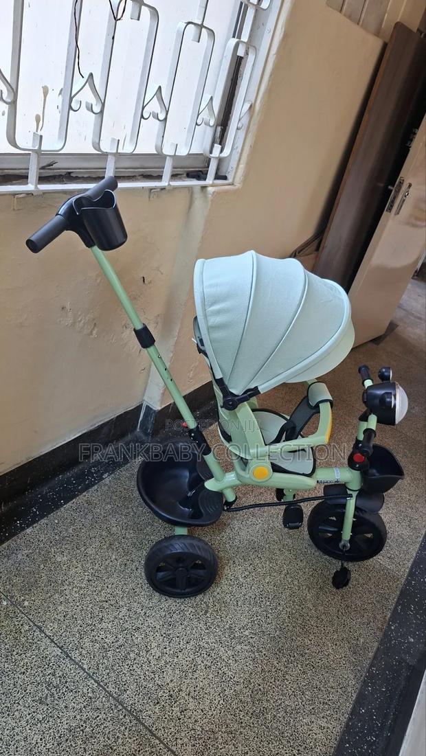 Kids Premium 3-in-1 Tricycle With Push Handle Canopy - thumbnail 2