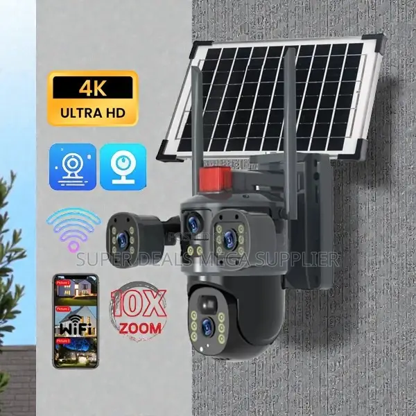 Plug and Play 20mp Ultra Hd 4g PTZ Triple Lens Solar Camera