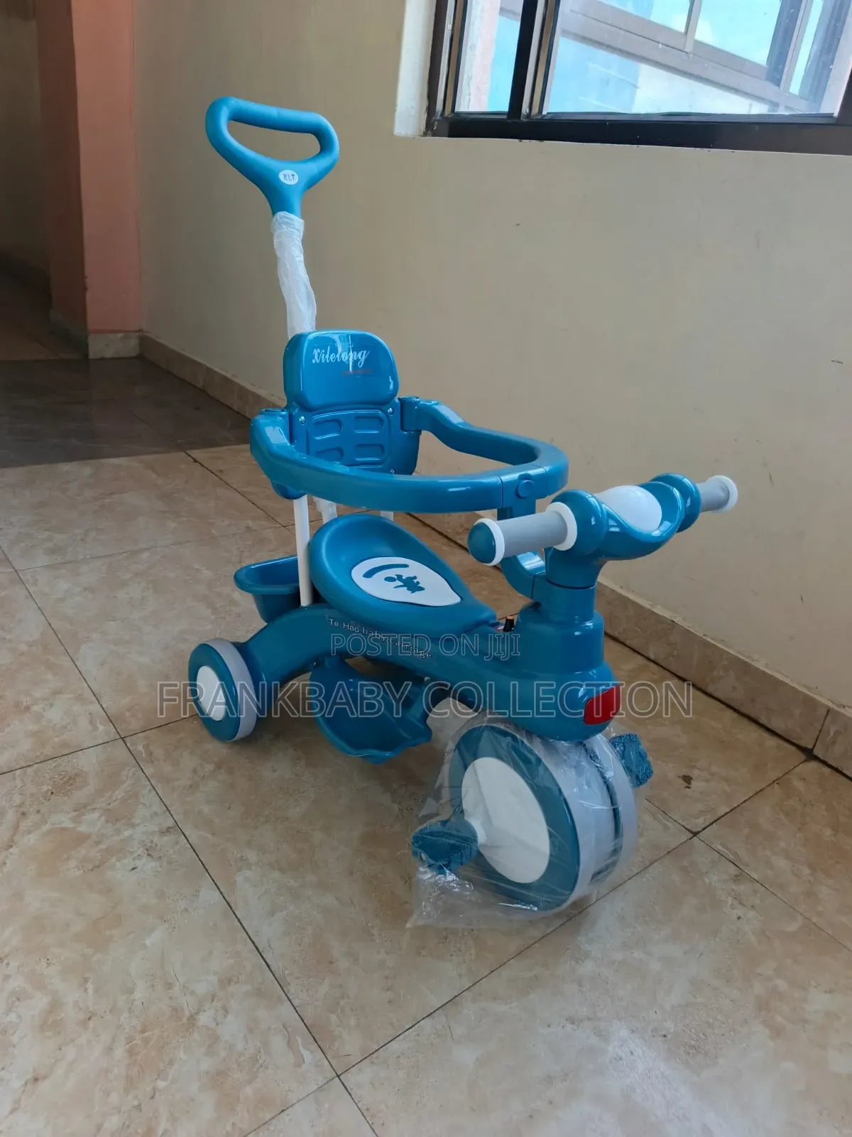 Kids Push Handle Tricycle With Safety Guard