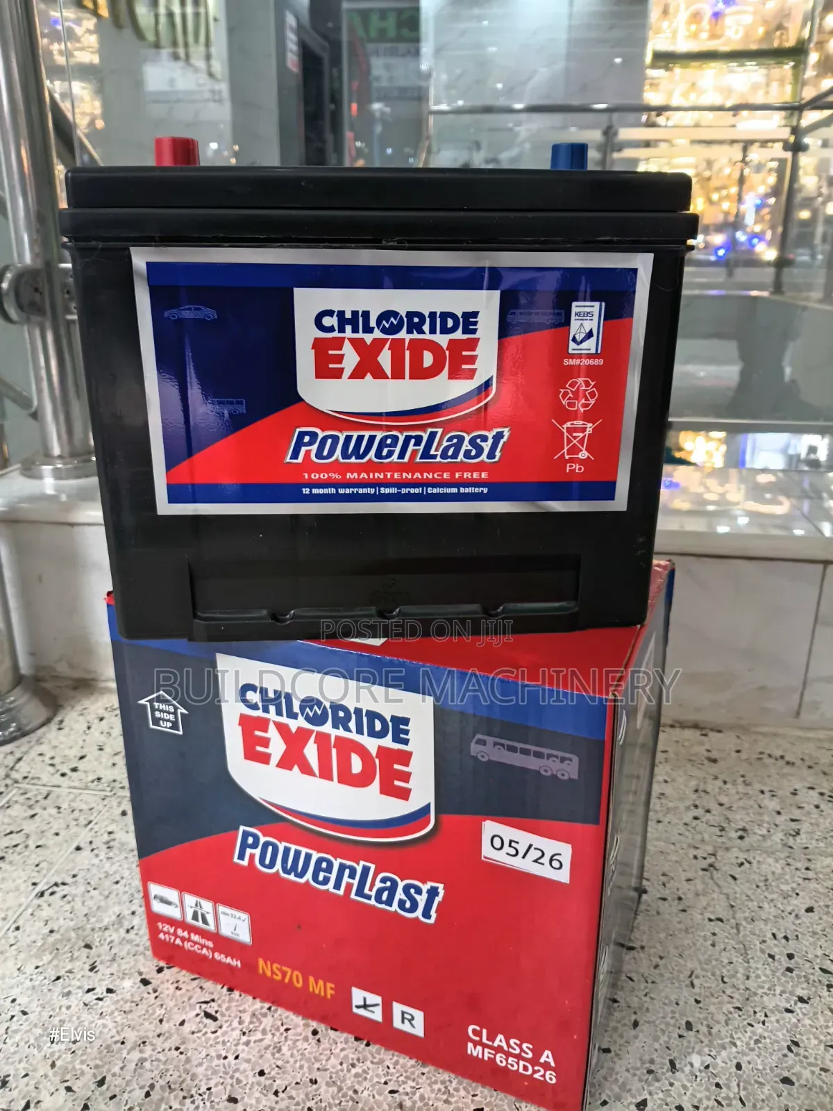 Ns 70l Class a Chloride Exide Car Battery