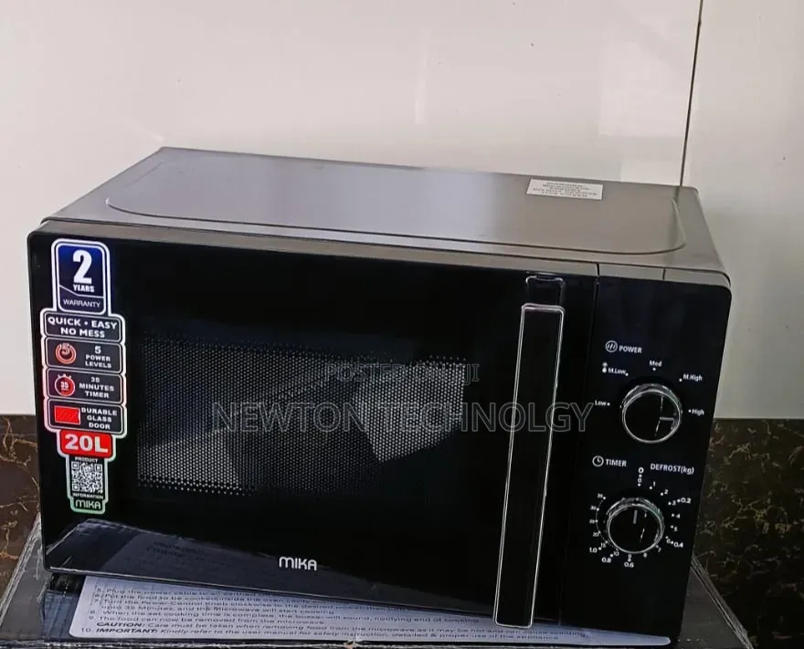 Black 20 Litres Mika Manual Microwave