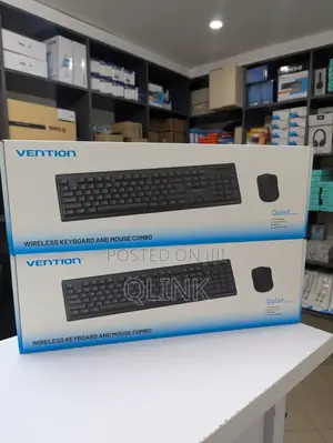 Vention Wireless Full-Sized Keyboard and Mouse Combo With Mouse Pad