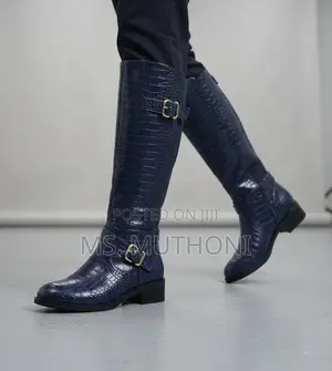 High Quality Black Knee-High Boots Boots Size 37-41