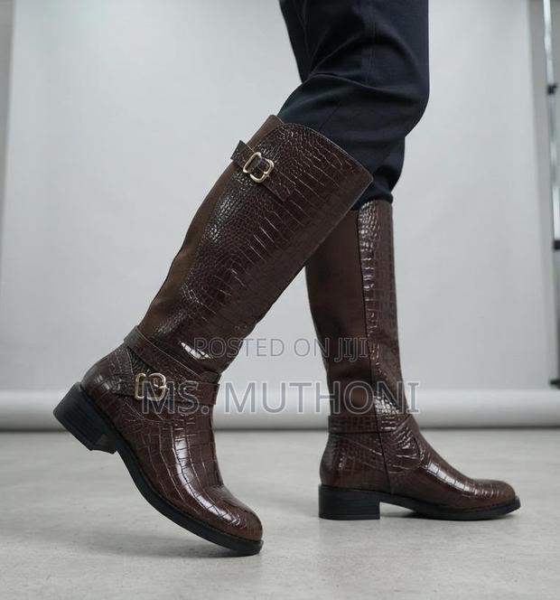 High Quality Black Knee-High Boots Boots Size 37-41 - thumbnail 2