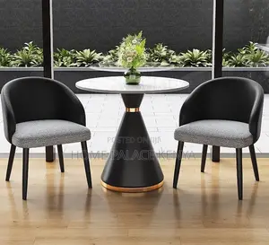 Marble Top: Black Conical Base Coffee Table