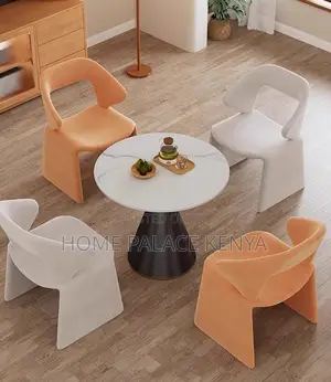 Marble Top: Black Conical Base Coffee Table