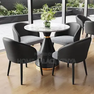 Marble Top: Black Conical Base Coffee Table