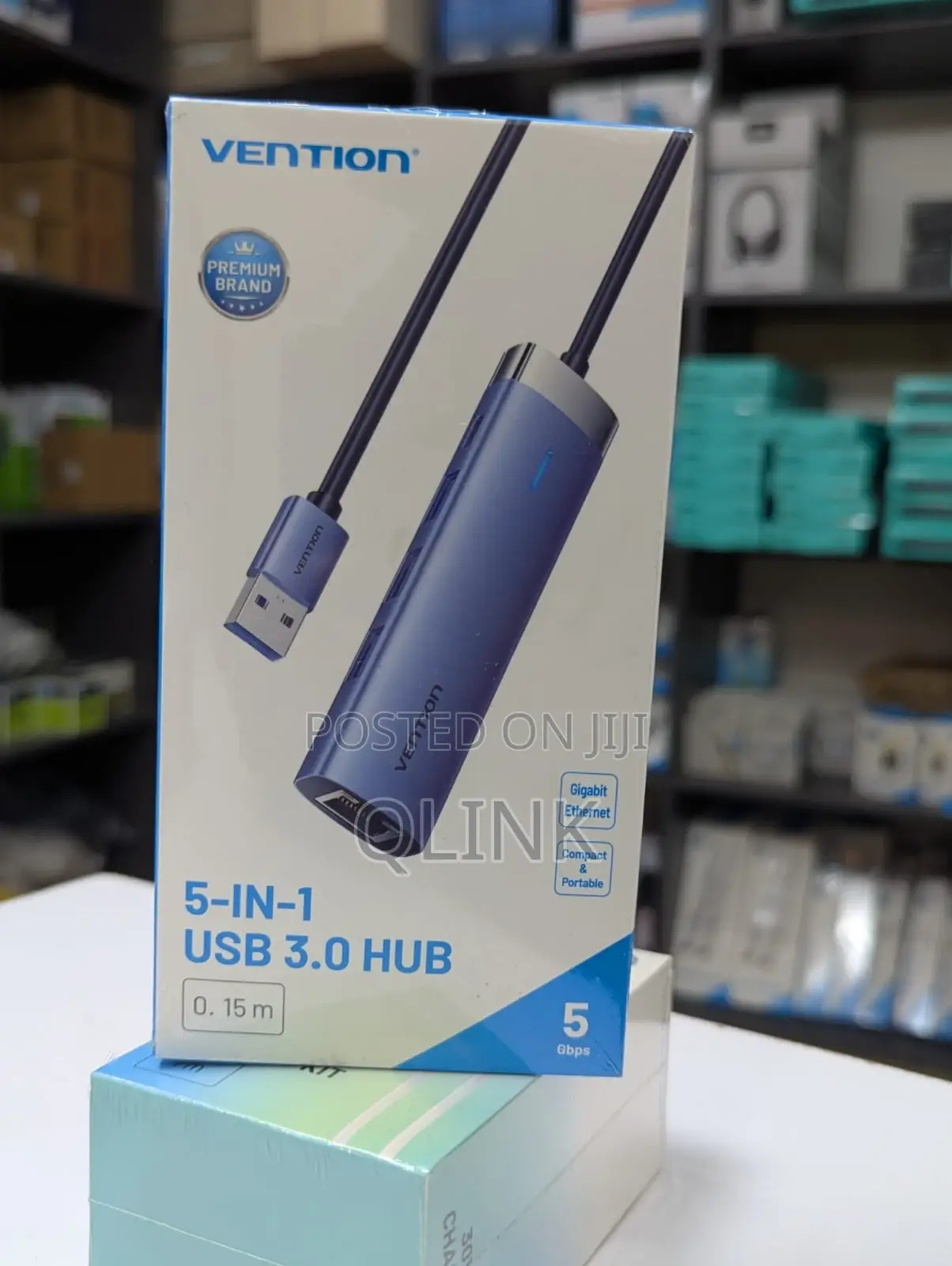 Vention 5 in 1 Docking Station, Hub 0.15m Blue Aluminum Alloy Type