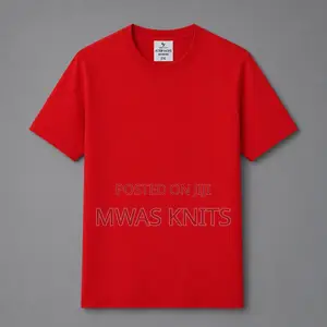 Fetop Red Round Neck T Shirt
