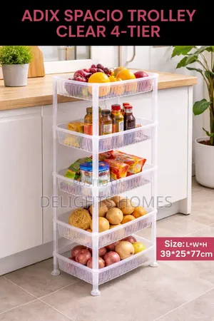 Adix Spacio Trolley Clear 4-tier_b