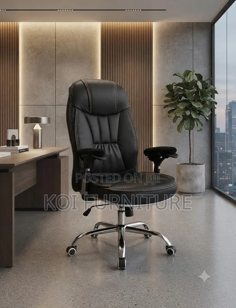 Office Chairs; Reciner Premium Leather Upholstery Office Chairs