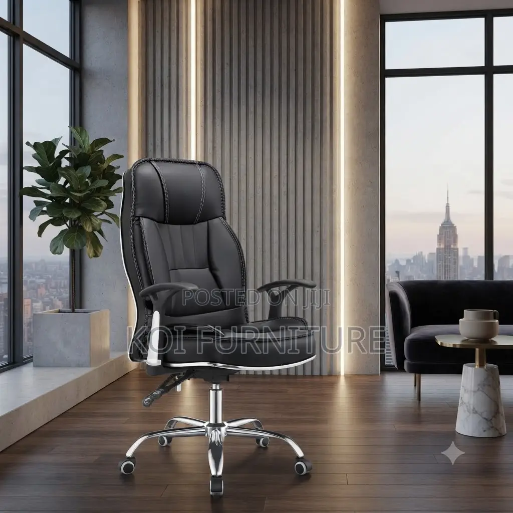 Office Chairs; Reciner Premium Leather Upholstery Office Chairs