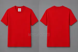 Fetop Red Round Neck T Shirt