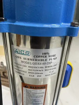 QDX Aico 2hp 60m Head 100% Copper Submersible Water Pump