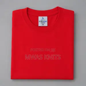 Fetop Red Round Neck T Shirt