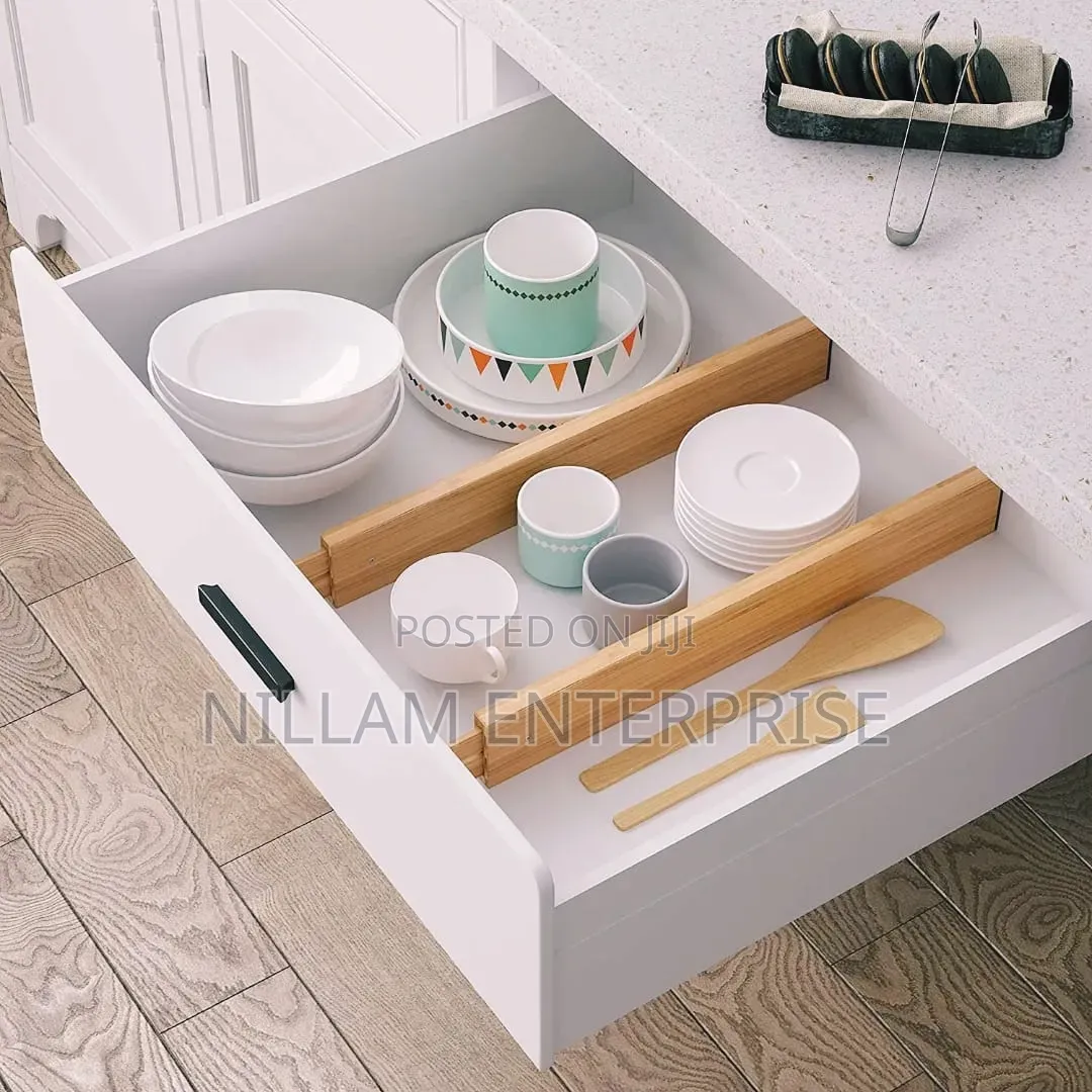 4pcs Set Bamboo Drawer Divider.