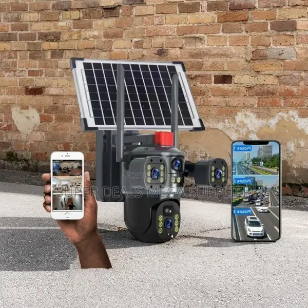 Remote Monitoring 20mp Ultra Hd 4g PTZ Triple Lens Solar Camera