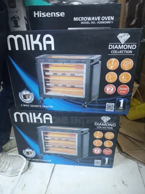 Mika Mh302 - 2 Way Quartz Heater, 2000w - Grey Silent Operation 