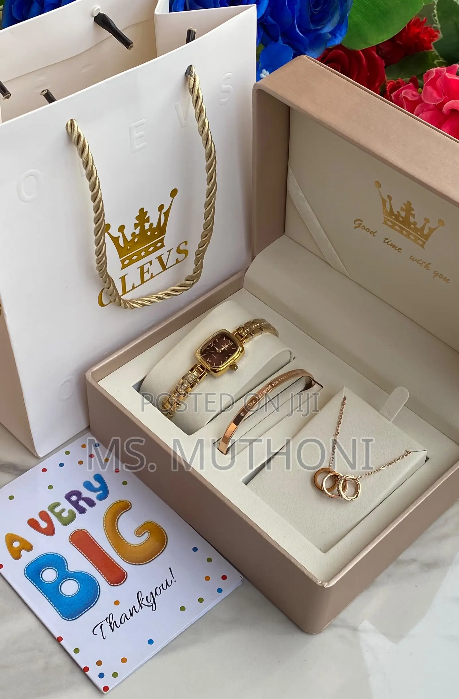 Women’S Customizable 3 PCS Olevs Gift Sets ( Boxed + Bag + Card )