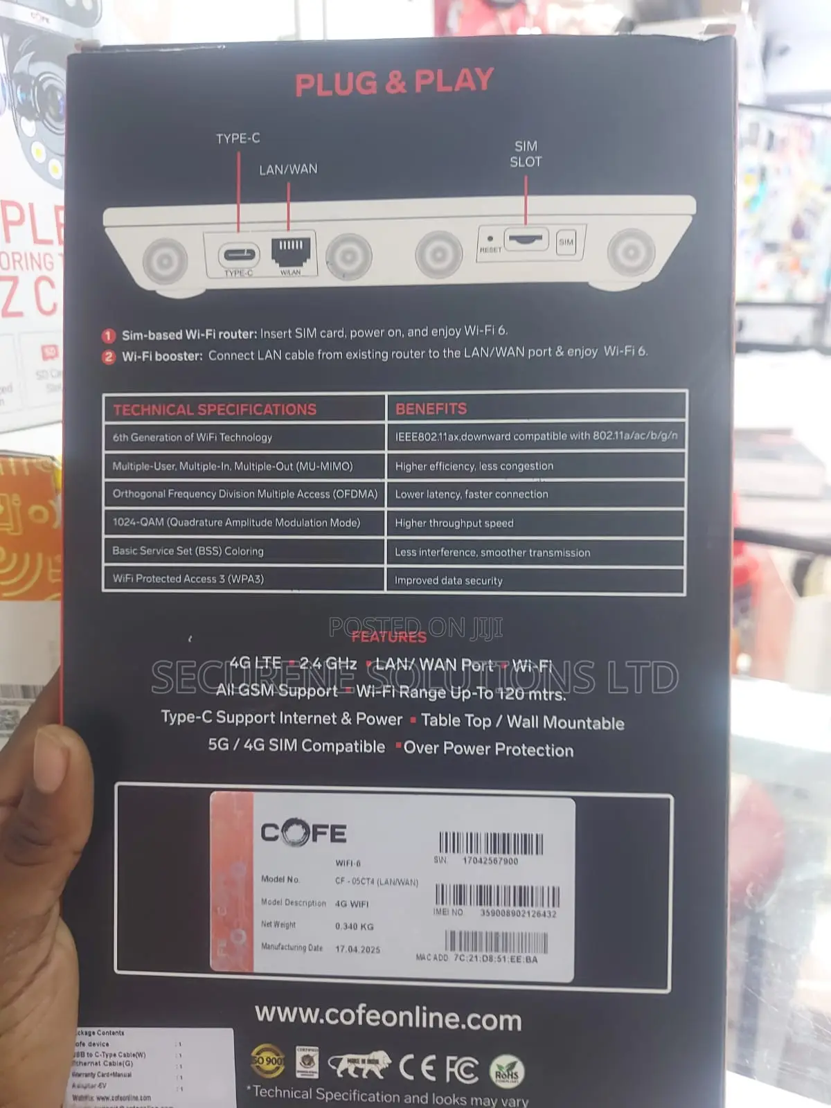 This Cofe Wifi 6 Wireless 4g/5g Sim Router
